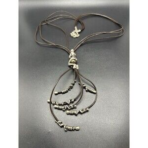 UNO De 50 Be A Climb Necklace Bolo Tassel Slider Woman Pendant & Leather 34”